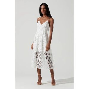 ASTR White Lace Midi